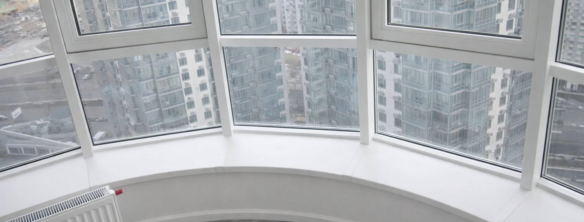 Установка эркерного остекления